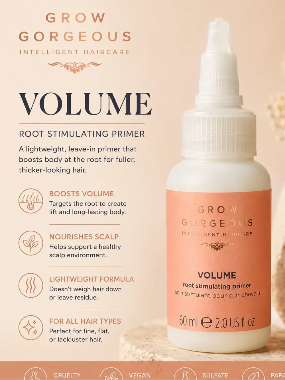 Volume Root Stimulating Primer — Peach